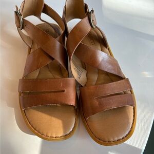 Brown Leather Born May sandals